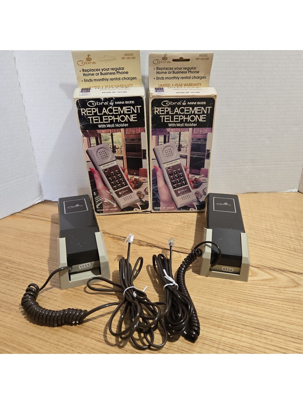 Lot of 2 COBRA Mini Size Replacement Telephone Model WP-142 MH Open Box